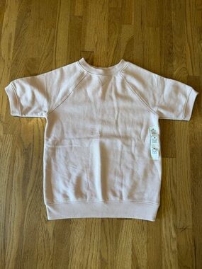 Cat & Jack Light Pink Short Sleeve Sweatshirt NWPT Size M (8/10)